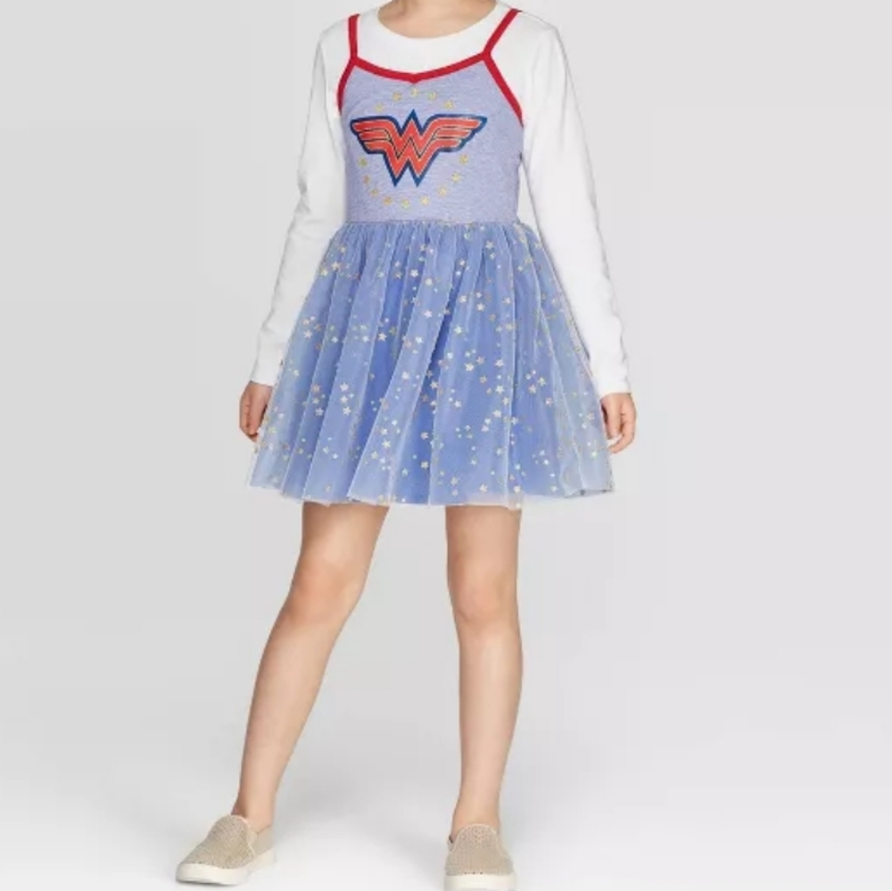 Girls Wonder Woman Tulle Dress